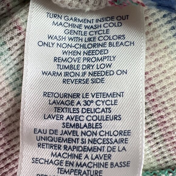 Ralph Lauren Chaps Sz M Aztec South Western Thermal Henley Top 100% Cotton Boho - Picture 9 of 9